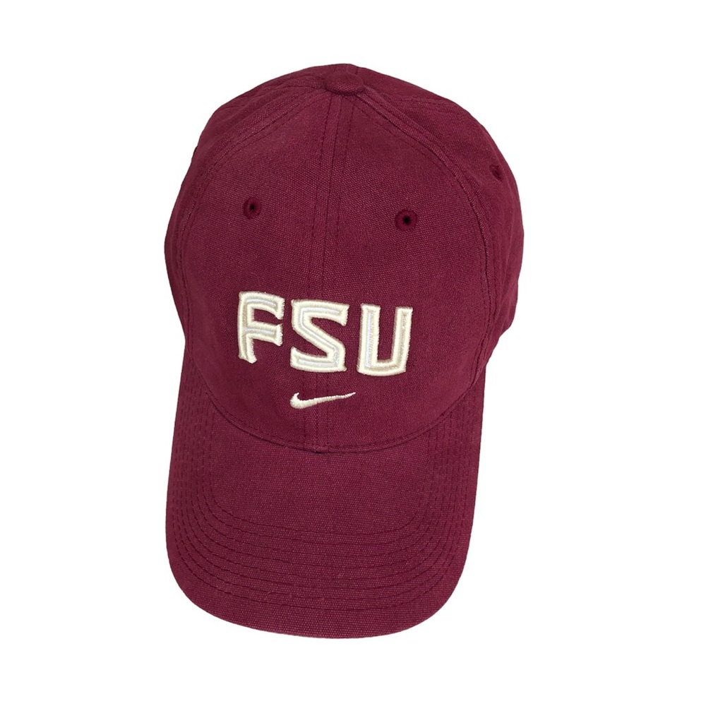 Nike Team FSU Florida State Seminoles Fitted Adult Burgundy‎ Ivory Hat Cap OS